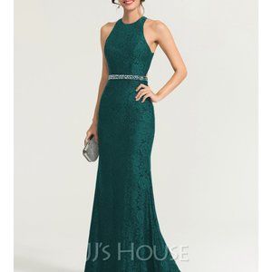 Lace evening dress